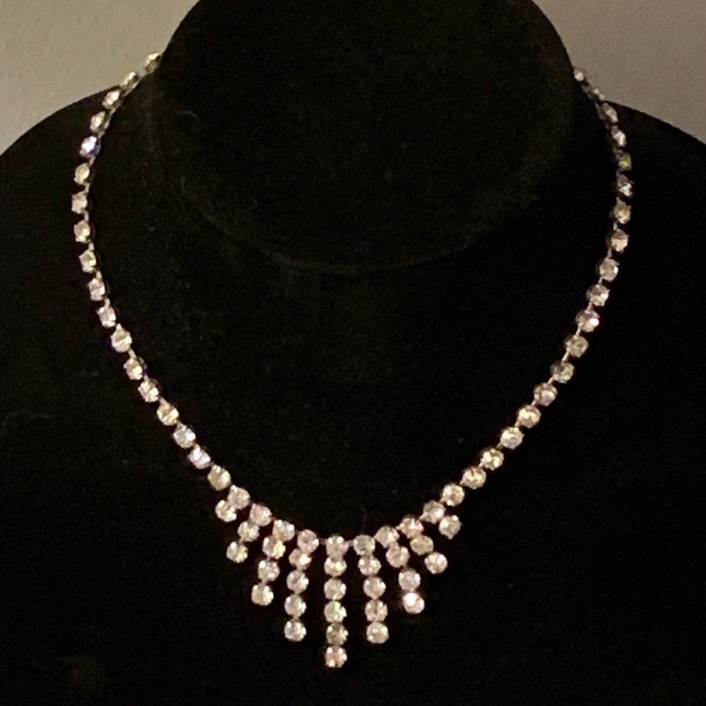 Jay Flex Sterling & Rhinestone Necklace